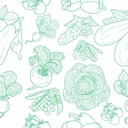 seamless pattern of various doodlesのイラスト素材