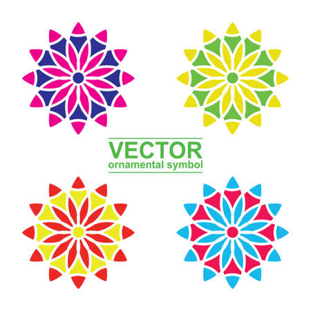 Vector of circular Arabic ornaments.のイラスト素材