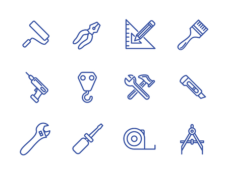 vector lines iconsのイラスト素材