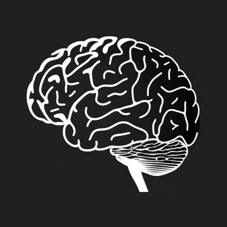 Human brain on black background. 3D illustration. Vintage style.の写真素材