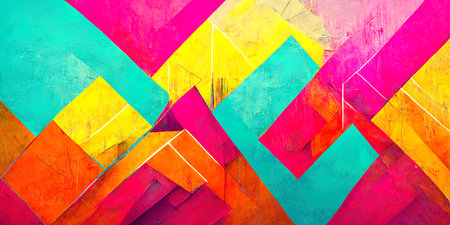 Colorful abstract background with geometric shapes. Multicolored background.の写真素材