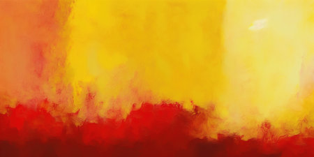 abstract paint background in yellow and redの写真素材