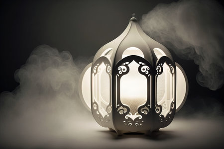 Islamic lantern backgroundの写真素材