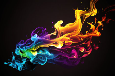 Beautiful colorful flame backgroundの写真素材