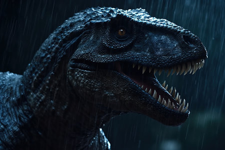 Big, angry and scary dinosaurs T-rex. generative aiの素材