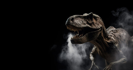 Big, angry and scary dinosaurs T-rex. generative aiの素材