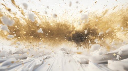 White and gold elegant abstract background bannerの素材