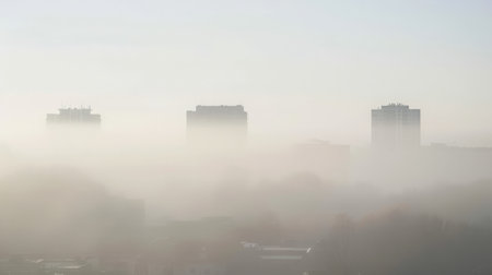 Misty Cityscape in Monochromeの素材