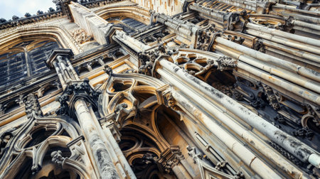Detailed Stonework on Gothic Cathedralの素材