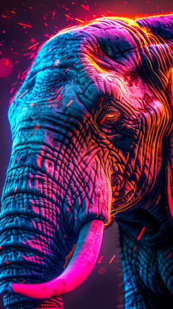 Elephant wild animal background in high resolutionの素材