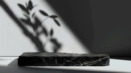 Minimalist Black Rock Podium product displayの素材