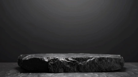 Minimalist Black Rock Podium product displayの素材