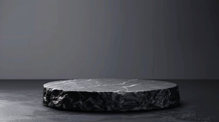Minimalist Black Rock Podium product displayの素材