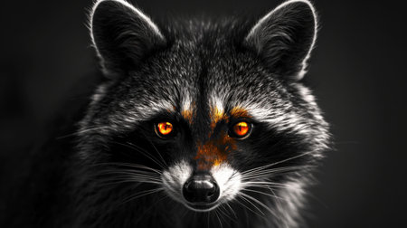 Raccoon, animal wallpaper image in high resolutionの素材