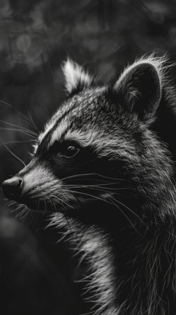 Raccoon, animal wallpaper image in high resolutionの素材