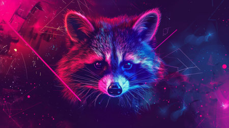 Raccoon, animal wallpaper image in high resolutionの素材
