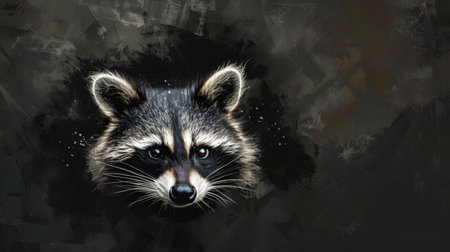 Raccoon, animal wallpaper image in high resolutionの素材