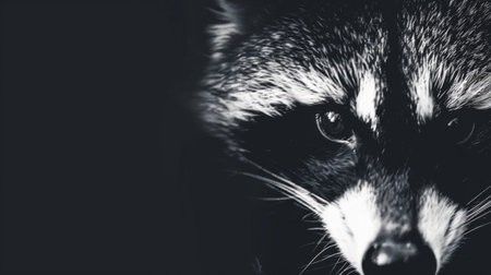 Raccoon, animal wallpaper image in high resolutionの素材