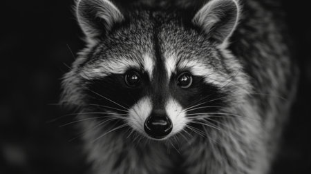 Raccoon, animal wallpaper image in high resolutionの素材