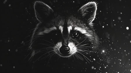Raccoon, animal wallpaper image in high resolutionの素材