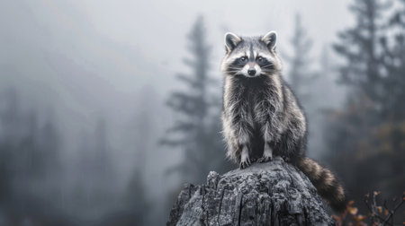 Raccoon, animal wallpaper image in high resolutionの素材