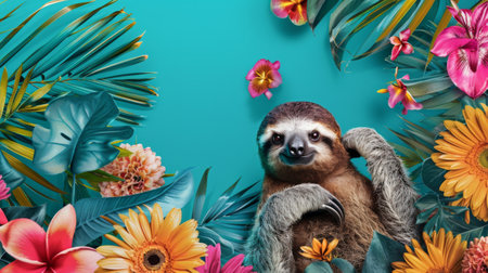 Sloth, friendly animal wallpaper image in high resolutionの素材