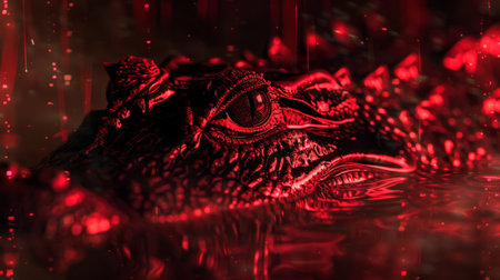 Amazing cool alligator crocodile character wallpaper HD backgroundの素材