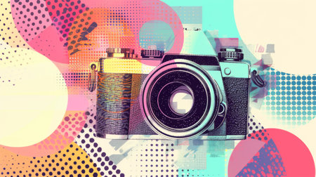 beautiful mixed abstract illustration for graphic summer and urban background themeの素材