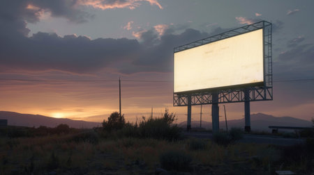 Blank outdoor billboard mockup template for placeholderの素材