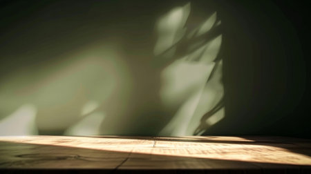 Shadow cast by a chair on a wooden floor.の素材