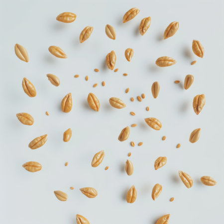 Pistachios falling onto a white background in this stock video footage.の素材
