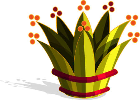 A vector illustration of a krown. All obgects can be moved edited and scaled separetly without quality loss.のイラスト素材