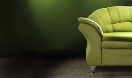 Green wallの写真素材