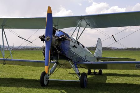 Aircraft and cloudsの写真素材
