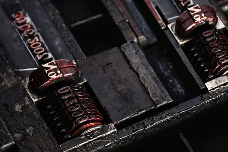 Old typographical printing house. Movable typeの写真素材