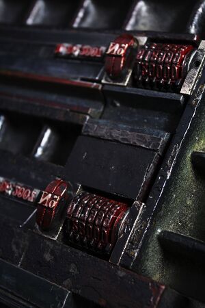 Old typographical printing house. Movable typeの写真素材