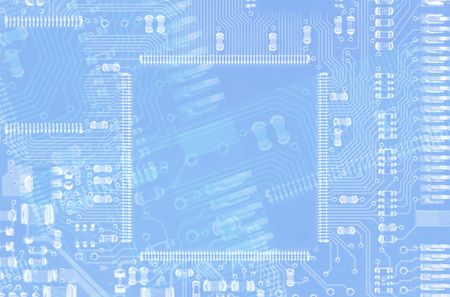 The computer chip and mainboard, background