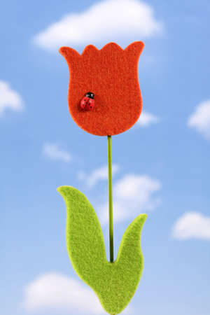 An artificial tulip, hand madeの写真素材