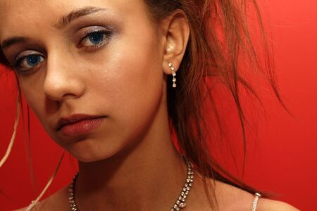 Portrait of a pretty womanの写真素材