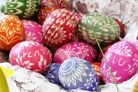 Colorful easter egg - hand painted