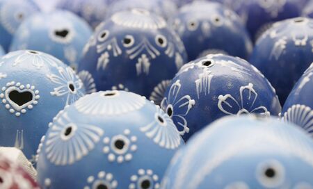 Colorful easter egg - hand paintedの写真素材