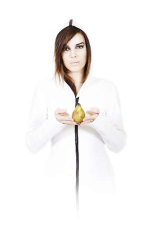 Fruit diet, Woman on the dietの写真素材