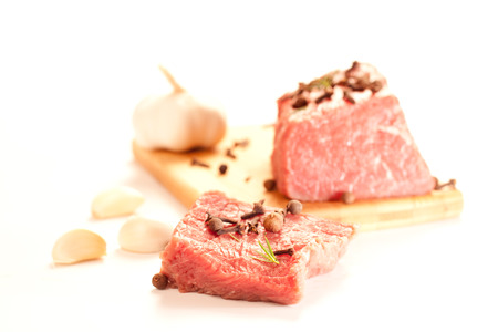 Beef serving raw meat for dinner.の写真素材