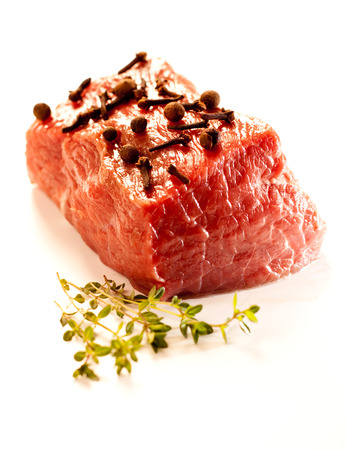 Beef serving raw meat for dinner.の写真素材