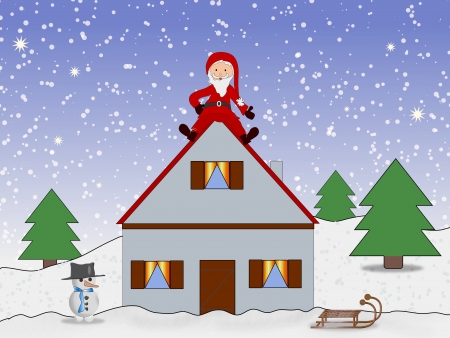 Santa Claus comesの写真素材