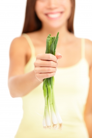 Scallions  AKA spring onions, green onionsの写真素材