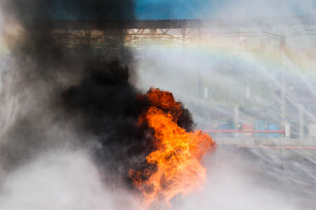 Bangkok, Thailand - July 19, 2006: Fire sprinklers are part of an integrated water piping system designed for life and fire safetyのeditorial素材