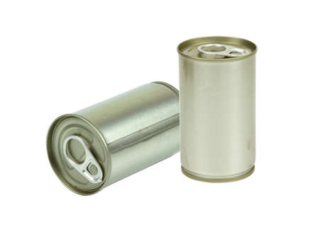 aluminum tin can on white background with cipping path.