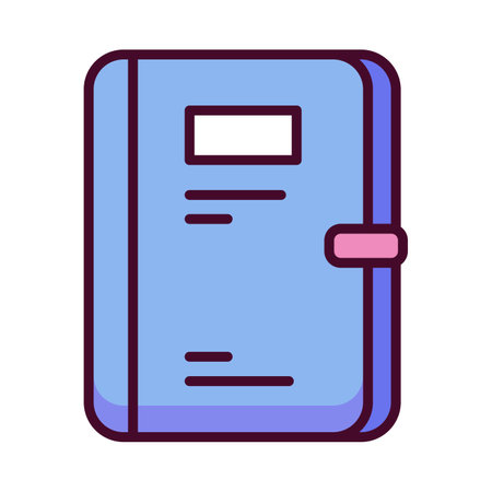 Notebook icon in line style. Book icon in line styleのイラスト素材