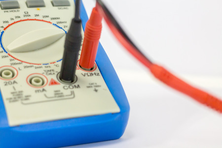 Digital multimeter on white background, part of Digital multimeter.